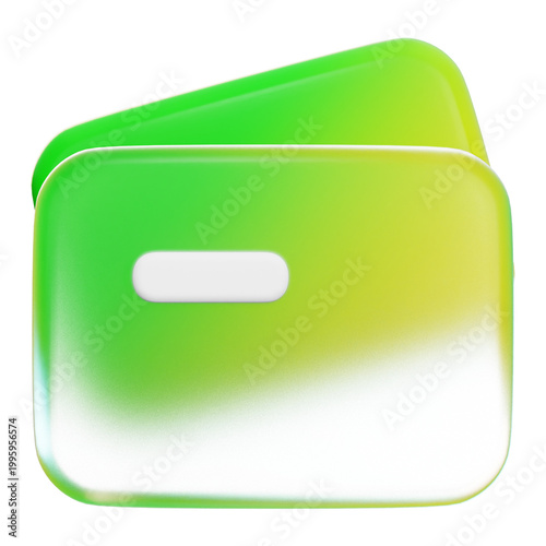 Glassmorphism Credit Card 3d icon