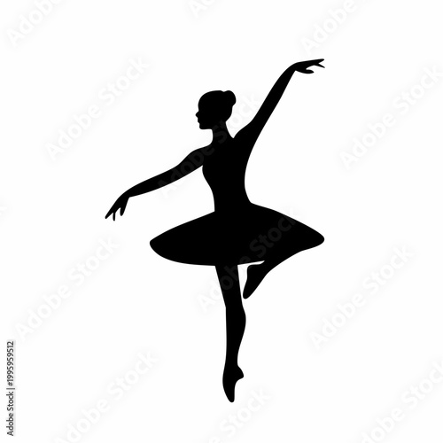Silhouette of a Ballerina Dancing