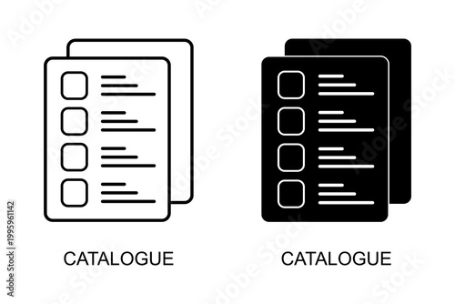 Catalogue icon, Element for design isolated on white background, for web and app. Flat vector illustration
