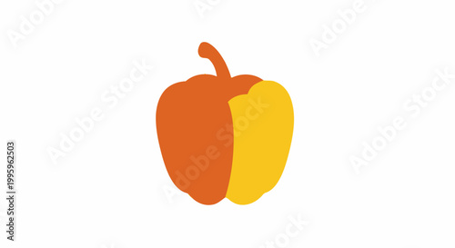 Colorful illustration of a ripe apple.
