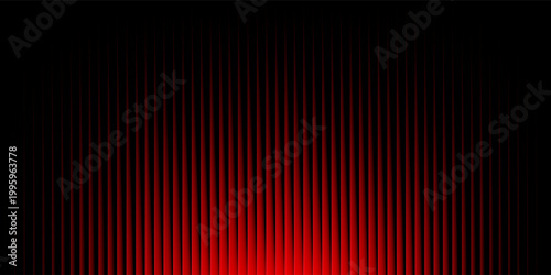 Photography Vivid glass gradient in shades of Red and Black with abstract waves and ribbing, glowing on a contrasting black background