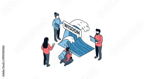 Teamwork and Wisdom - Collaborative Efforts to Achieve Success and Knowledge.