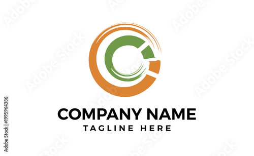 C Letter circle Template vector icon