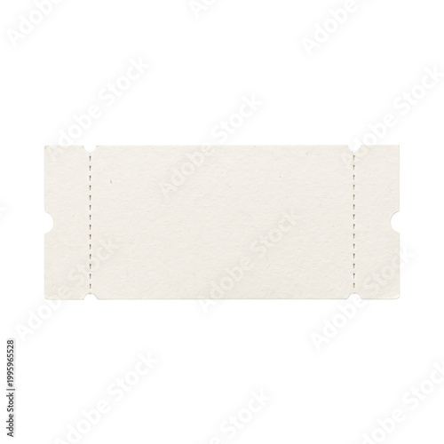 Obraz na plátne Vintage style blank paper ticket with perforated edges