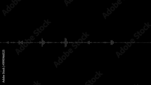 Clean Audio Equalizer Music Bar with Digital Sound Wave Visualization.