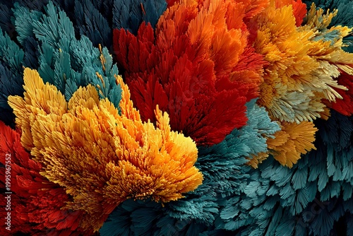 Vibrant Waves of Color Blend Harmoniously in a Modern Environmental Artwork Generative AI