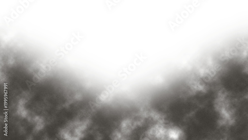 Dynamic smoke cloud explosion effect on transparent background, Rising smoke powder with soil particles and sand dust overlay for compositing, PNG.