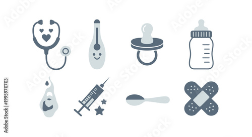 Baby medical care and feeding tools.