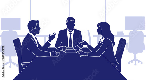 Business people meeting in a modern conference room