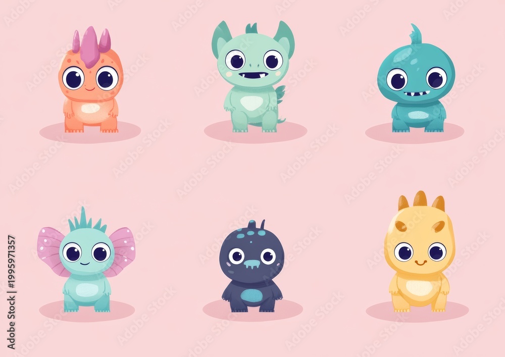Fototapeta premium set of funny animals