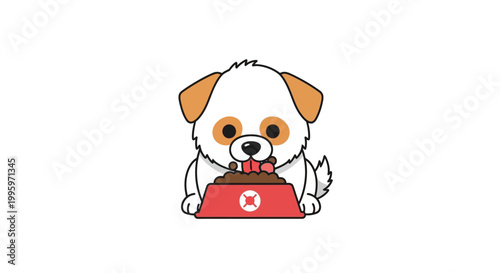 Cute white dog with red collar.