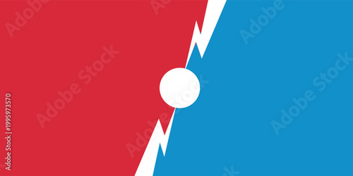 Versus. VS letters on a bright background. Concept of battle or competition. Duel between two players. Video games or fighting with competitors. Comic style design. Vector illustration