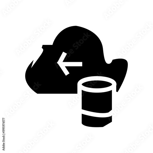 cloud database important icon illustration vector