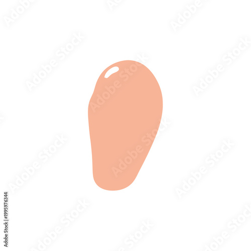 Closeup of peach colored nail polish.