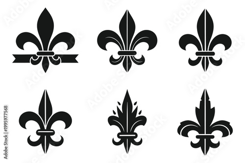 fleur de lis icon silhouette vector illustration