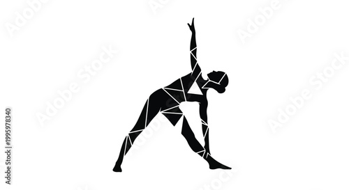 Graceful silhouette of a person in a yoga pose, symbolizing balance and flexibility.