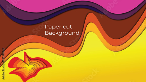 papercut background design 
