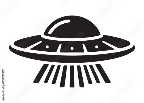 flying saucer logo silhouette vector, alien saucer logo silhouette vector illustration, unidentified flying logo, alien spaceship silhouette logo, alien ship logo silhouette design on white background