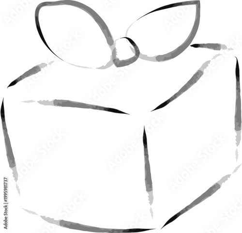 筆で描いた風呂敷包のイラスト