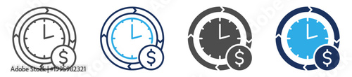 lean time icon set multi concept