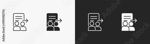 Set of Workflow icon in black and white collection