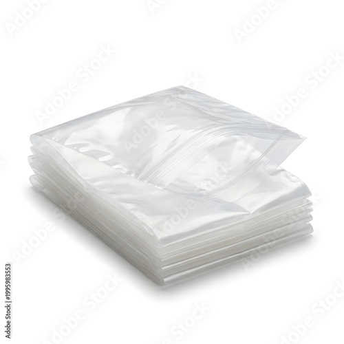Plastic Bags for Qurban Meat Distribution Isolated on White