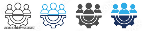 crm icon set multi concept