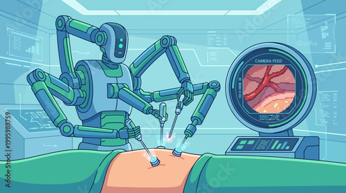 Robotic surgery advanced medical technology enabling precision in the operating room with a specialized surgical robot