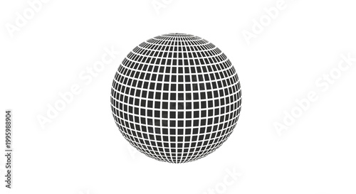 Disco ball shiny reflective sphere.