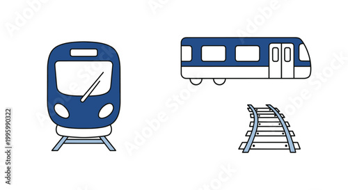 commuter rail Line art vector abstract simple pattern illustration