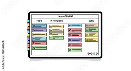 Colorful Business Management Organization Chart.