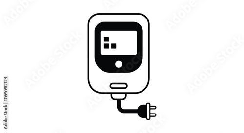 Energy Metering System Line simple abstract decorative vector
