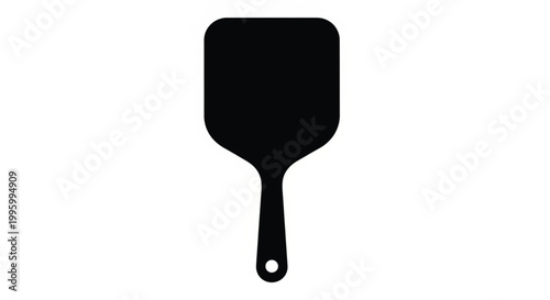 Hand mirror silhouette with handle isolated on white background minimal black beauty vector icon for grooming salon and cosmetic design use