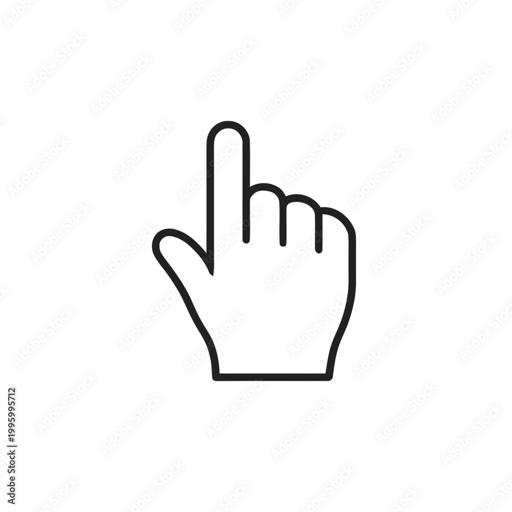Obraz premium Hand pointing finger icon symbol.