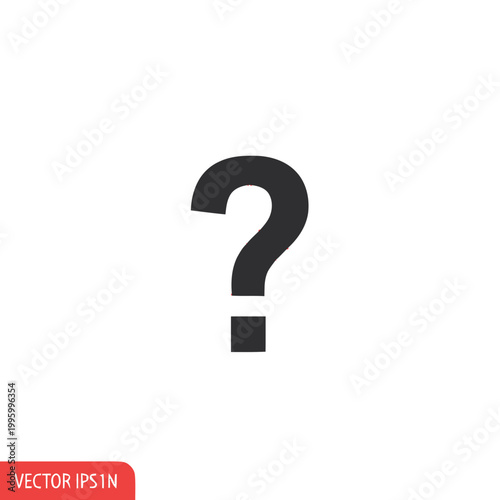 Large Black Question Mark Symbol.