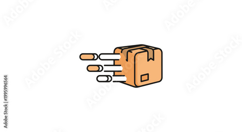 Fast Delivery Line art vector simple abstract color design