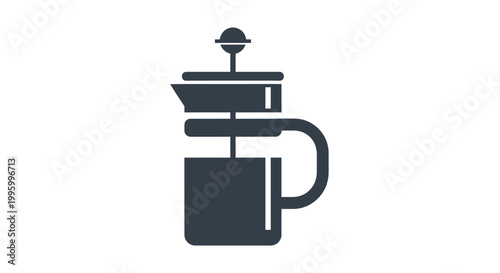 French Press Coffee Maker Icon.