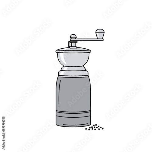Manual coffee bean grinder machine.