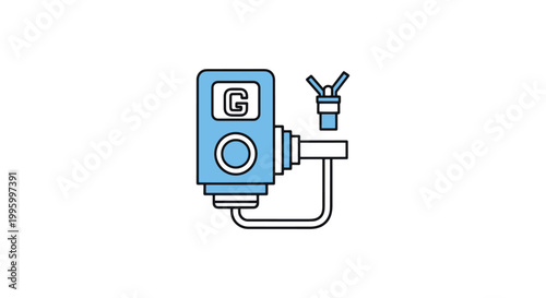 Gas leak detection sensor Line creative colorful pattern vector