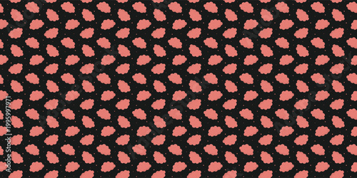 Pink brain organ repeating design for modern neurology clinic interiors. Science pattern