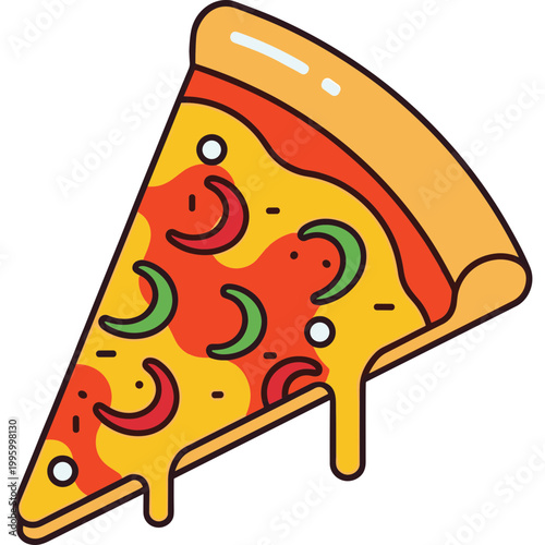 A slice of pepperoni pizza with melted cheese is served hot.