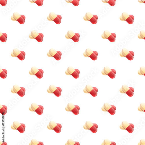 Red and yellow medicine capsules creating an endless background design for healthcare