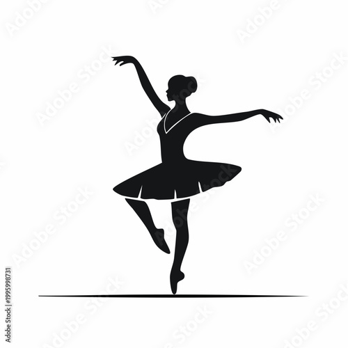 Silhouette of a Ballerina Dancing