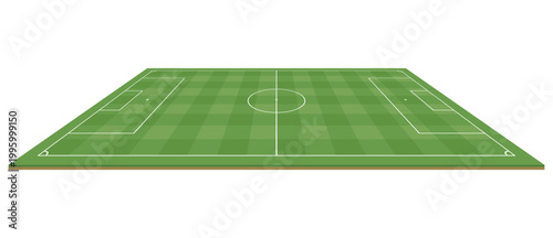 Football pitch wide view perspective stock illustration