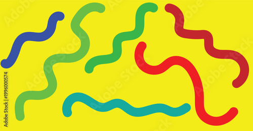 Seamless vector illustration of colorful paint splashes on a white backdrop featuring artistic pink curves and wavy shapes for a decorative wallpaper pattern