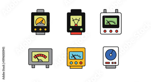 Airflow Monitor Line art simple abstract pattern vector