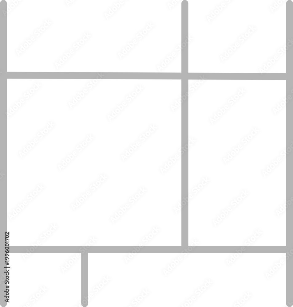 Obraz premium Simple Gray Schematic Road Map Flat Vector