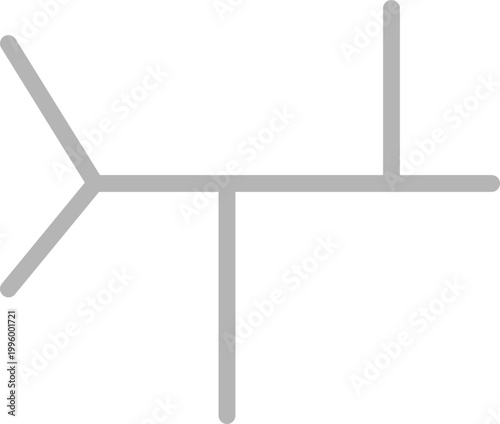 Simple Gray Schematic Road Map Flat Vector