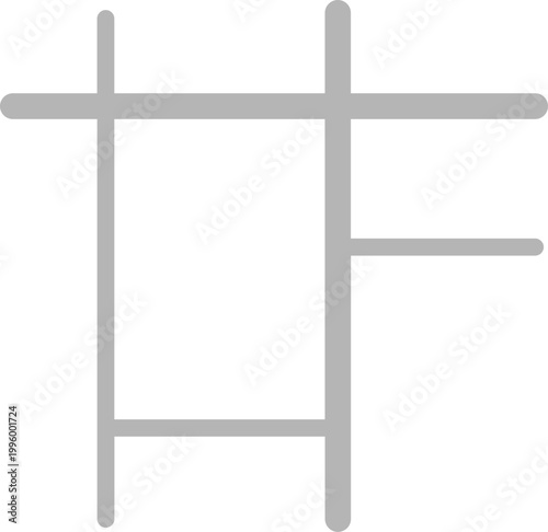 Simple Gray Schematic Road Map Flat Vector