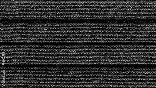 Dark Gray Textured Fabric with Horizontal Pleats Close-up.